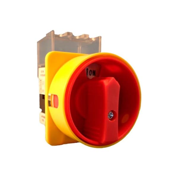 Springer Controls Co Springer Controls/MERZ ML3-125-AR3, 125A, 3 polos, interruptor de desconexión, rojo/amarillo, montaje frontal, con seguro - ML3-125-AR3