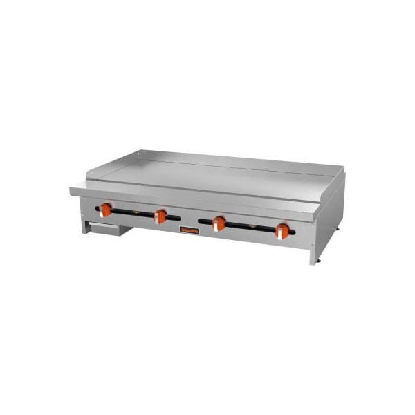 Mvp Group Corporation Sierra Range SRMG-48 - Griddle, 48"W, 4 U-Shaped Burners, 23,000 BTU Each, 3/4" Polished Steel Plate - SRMG-48