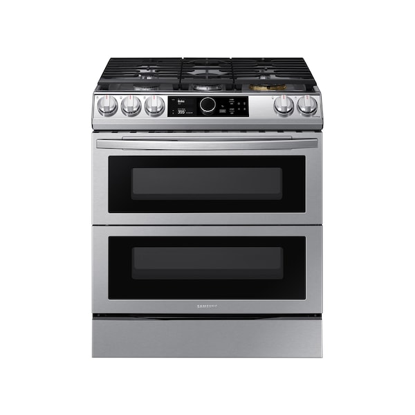 Almo Smart Dial Flex Duo Dual Fuel Slide-in Range with Air Fry and Wi-Fi - 6.3 cu. ft. Stainless Steel - NY63T8751SS