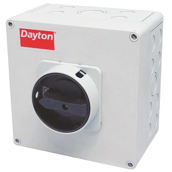 Interruptor de desconexión simple con carcasa no fusible Hoffman, 50 A, 600V CA, 3 polos, NEMA 12, 3R - VS-DS60BGK