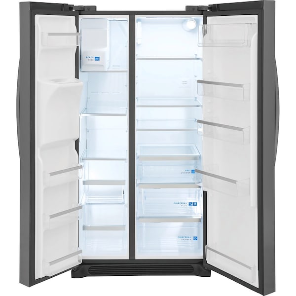 Almo Frigidaire Gallery 22.3 Cu. Ft. Counter Depth Side by Side Refrigerator in Black Stainless Steel - GRSC2352AD