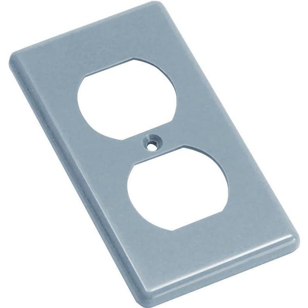 Carlon Handy Box Cover, 4-5/16 in L, 2-3/8 in W, Polycarbonate, Gray - HB1DP