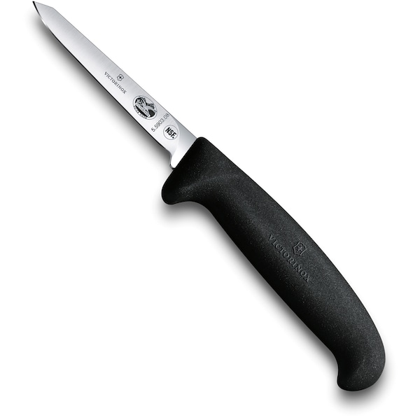 Swiss Army Brands Victorinox 41810 Kitchen Fibrox Pro Black Poultry - Small Handle, 30.25In Slant-Point - VIC-5.5903.08