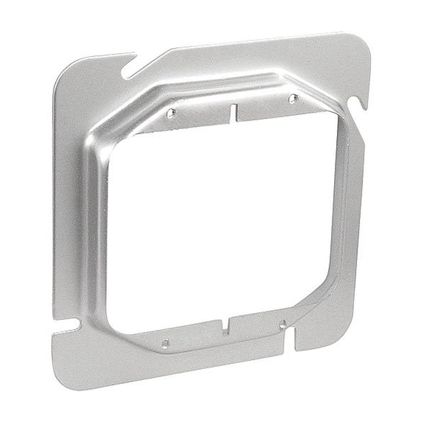 Southwire Electrical Box Cover, 2 Gangs, Square, Galvanized Steel, Ring and Raised Cover - 62-1/2