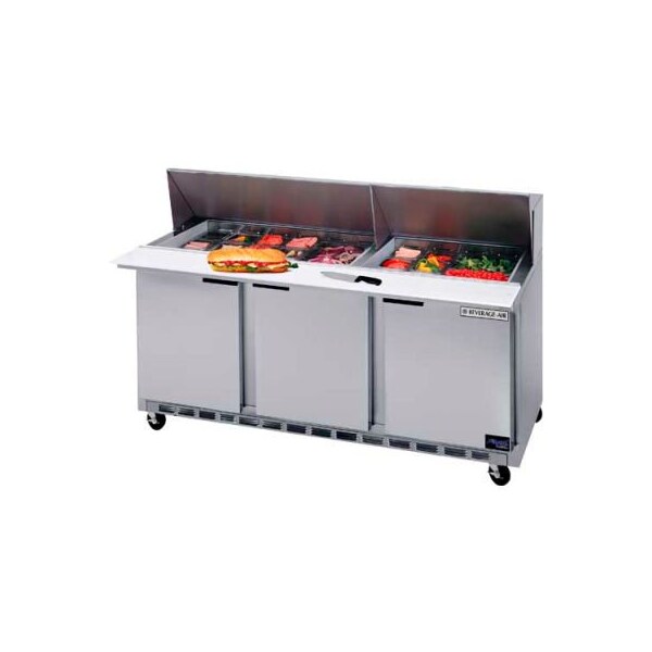 Beverage-Air Food Prep Tables SPE72 Elite Series Mega Top, 72"W - - SPE72HC-24M