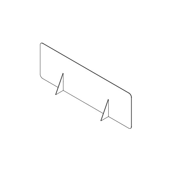 Usa Industrials Clear Plastic Dividers w/Round Corners - 1/4" T x 96" W x 36" H, PK3 - BULK-PD-78