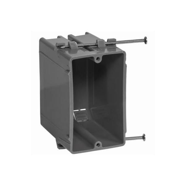 Ecm Industries Electrical Box, 22 cu in, New Work Outlet Box Type, 1 Gang - BOX-NS22