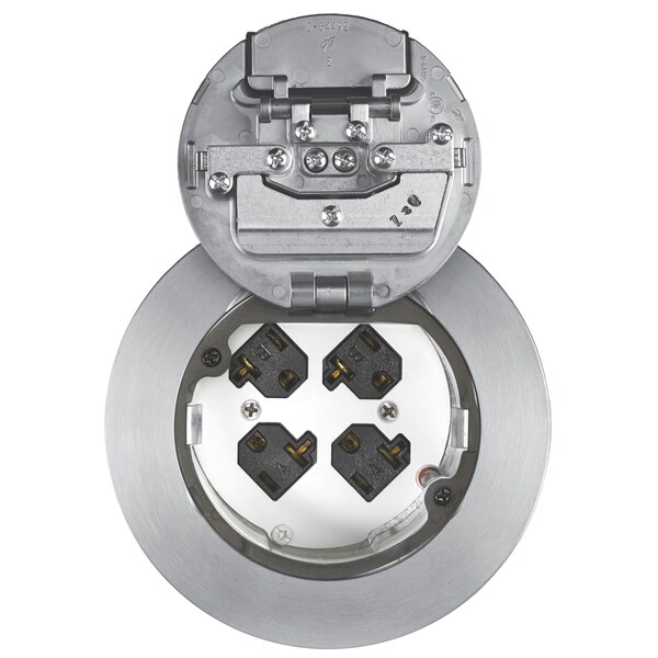 Hubbell Wiring Device-Kellems Base Units S1R4PTQUADALU - S1R4PTQUADALU