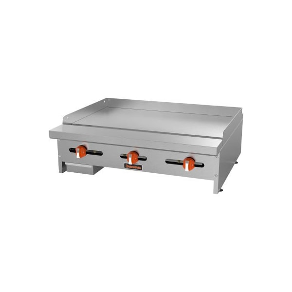 Mvp Group Corporation Sierra Range SRMG-36 - Griddle, 36"W, 3 U-Shaped Burners, 23,000 BTU Each, 3/4" Polished Steel Plate - SRMG-36