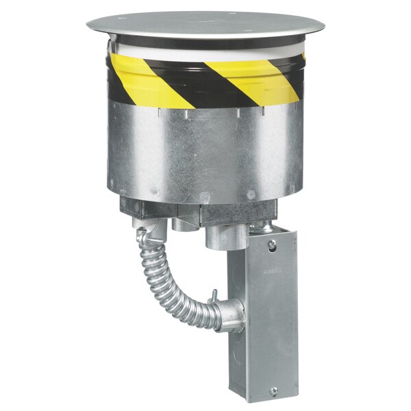 Hubbell Wiring Device-Kellems Recessed 8" Series, Through Floor Fitting Only, (1) S1R8JNC1 fitting box, No Sub Plates - S1R8PTFIT1