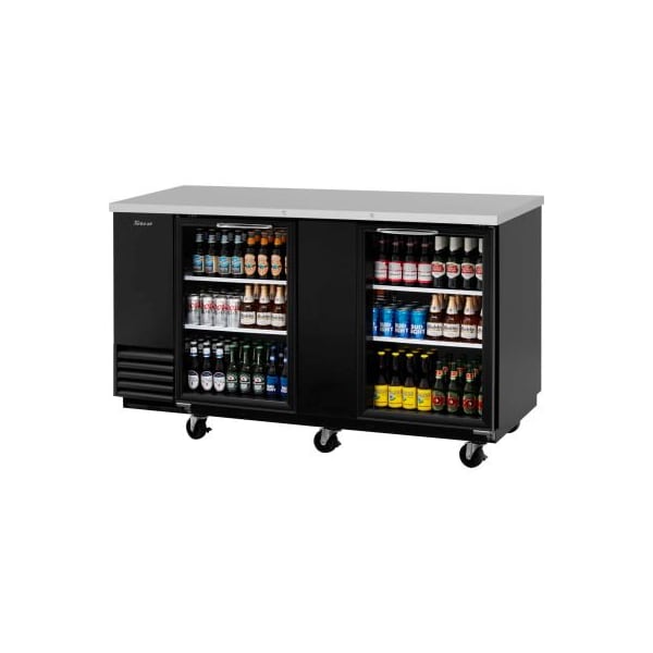 Turbo Air Glass Door Back Bar Unit 69"W - 2 Door - TBB-3SGD-N