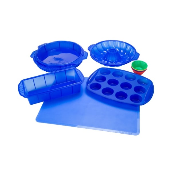 Hastings Home 18-piece Silicone Bakeware Set with Cupcake Molds, Muffin Pan, Cookie Sheet, Bundt, Baking Supplies - 793114VUC