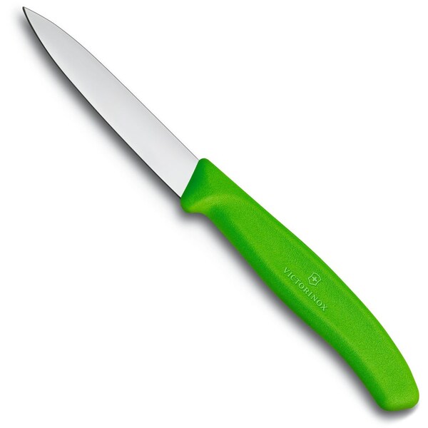Swiss Army Brands 2024 Kitchen Swiss Classic Paring - 2 Packs 3.25In Spear Point, Straight Blade Green Packaged - VIC-6.7606.L114B