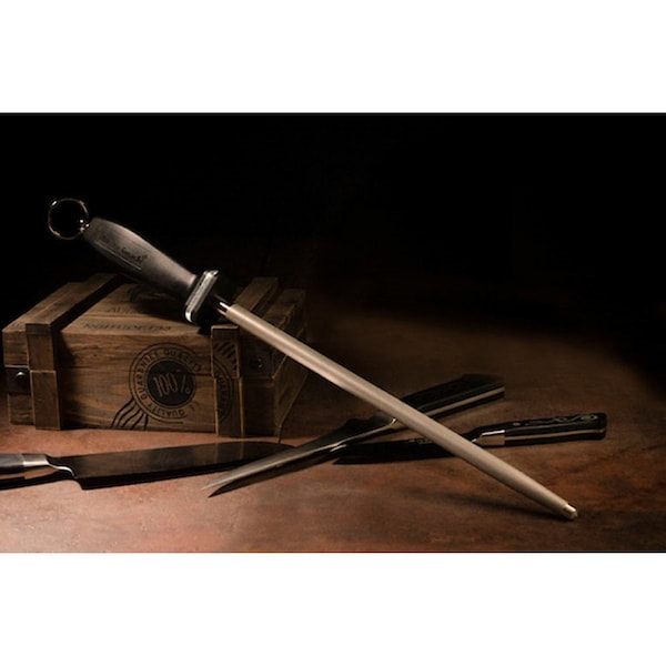Master Grade Premium Diamond finish steel rod, 600 grit, Mohs 10 L12" Dia 0.5" - ST-1990