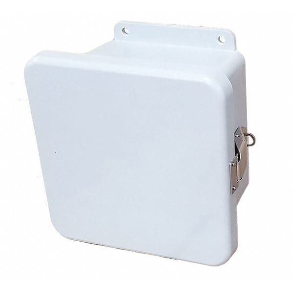 Wiegmann Fiberglass Electrical Enclosures, 5.72 in H, 4.45 in D, 6 in W, NEMA 12, 4X, 6P, Hinged - HW-J60604CHQR