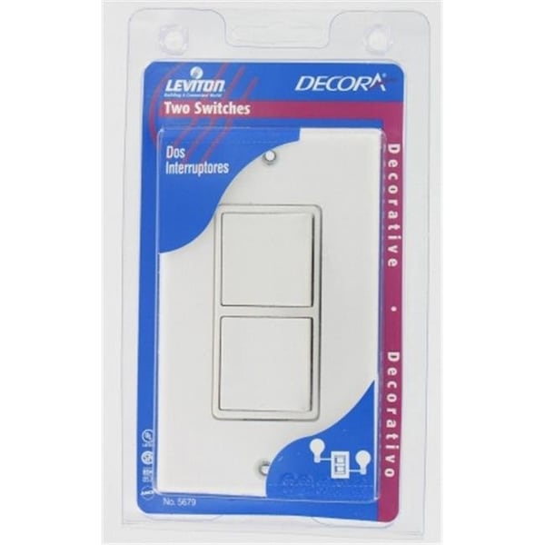 Interruptor de combinación de CA Decora de grado comercial blanco Leviton Mfg C22-05679-00W - C22-05679-00W