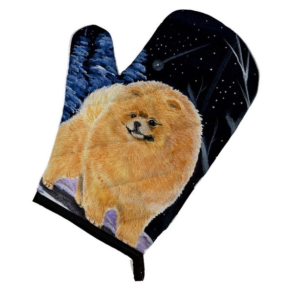 Carolines Treasures Starry Night Pomeranian Oven Mitt - SS8396OVMT