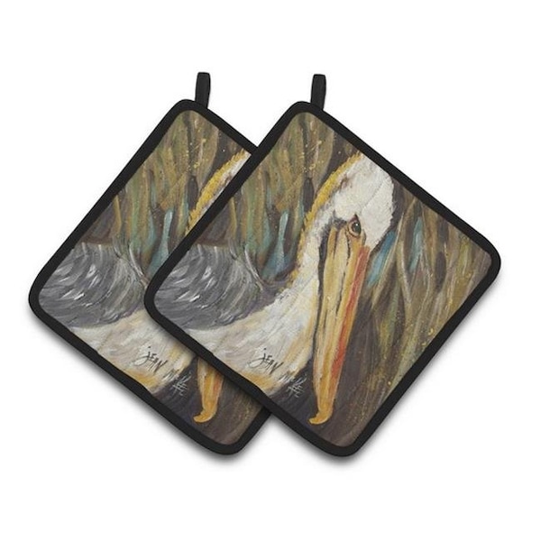 Carolines Treasures Carolines Treasures JMK1216PTHD Pelican lookin West Pair of Pot Holders; 7.5 x 3 x 7.5 in. - JMK1216PTHD