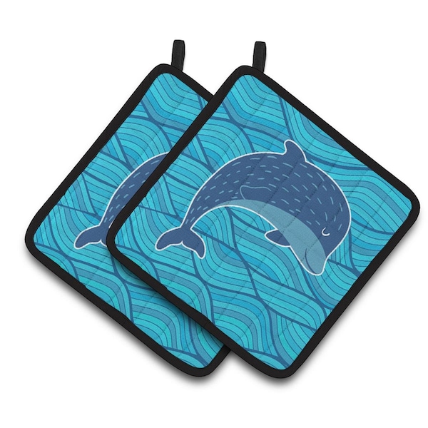 Carolines Treasures Dolphin Pair of Pot Holders - BB6781PTHD