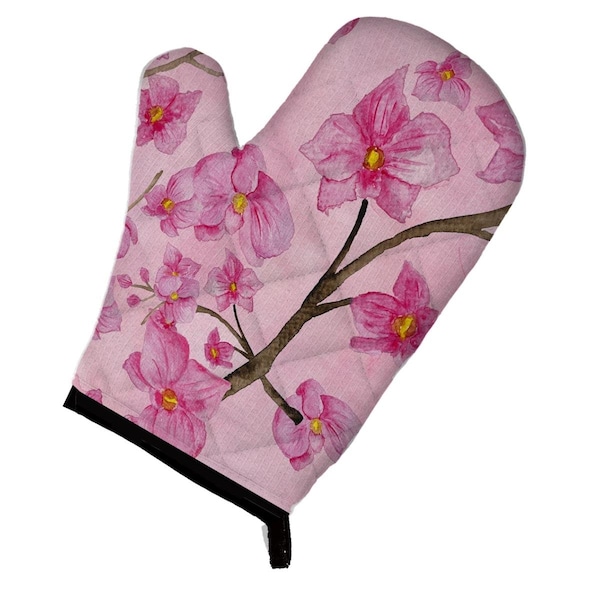 Carolines Treasures Watercolor Pink Flowers Oven Mitt - BB7505OVMT