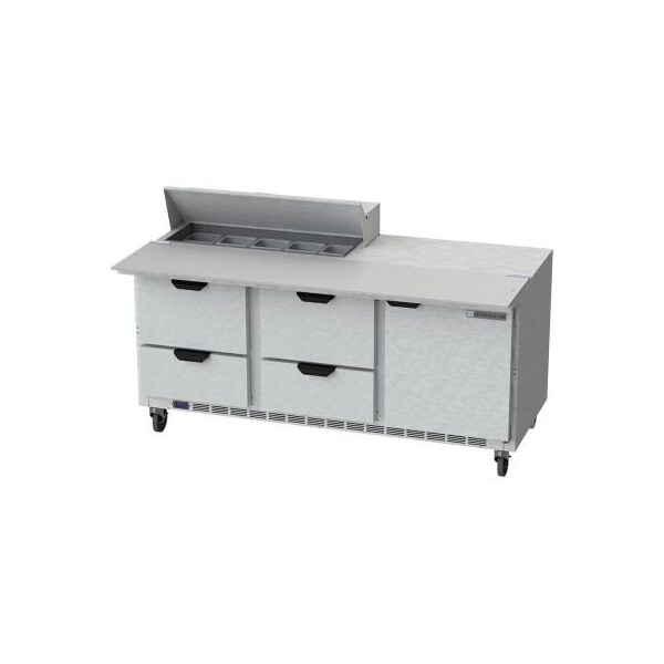 Beverage-Air Food Prep Tables SPED72 Elite Series Cutting Top w/ Drawers, 72"W - - SPED72HC-10C-4