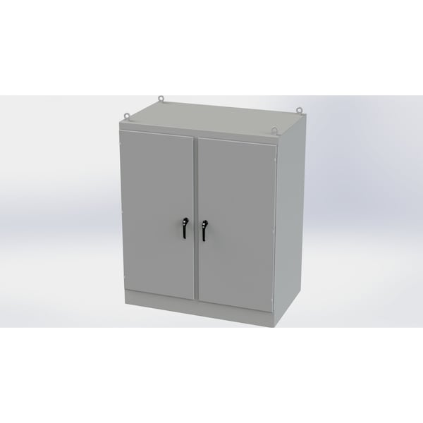 Saginaw Control & Engineering Carbon Steel Electrical Enclosures, 72 in H, 36 in D, 60 in W, NEMA 3R, 4, 12, 13, Hinged - SCE-72EL6036FSD