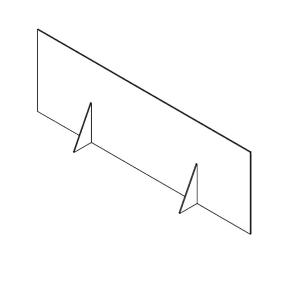 Usa Industrials Clear Plastic Dividers w/Square Corners - 1/4" T x 84" W x 48" H, PK2 - BULK-PD-643