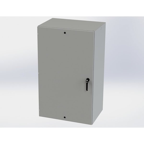 Saginaw Control & Engineering Carbon Steel Electrical Enclosures, 60 in H, 24 in D, 36 in W, NEMA 3R, 4, 12, 13, Hinged - SCE-60EL3624LPPL