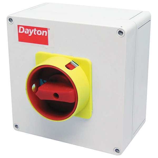 Interruptor de desconexión simple cerrado Hoffman no fusible, 63 A, 600V AC, 3 polos, NEMA 12, 3R - VS-DS80RY