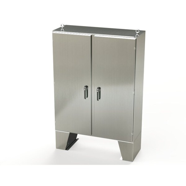 Saginaw Control & Engineering 304 Stainless Steel Electrical Enclosures, 60 in H, 18 in D, 48 in W, NEMA 3R, 4, 4X, 12, 13 - SCE-60EL4818SSLPPL