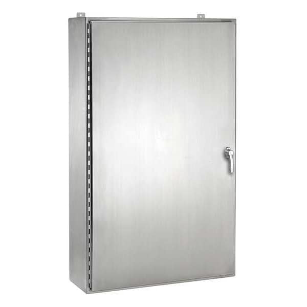 Nvent Hoffman 304 Stainless Steel Electrical Enclosures, 36 in H, 12 in D, 30 in W, NEMA 4X, Hinged - A36H3012SSLP3PT
