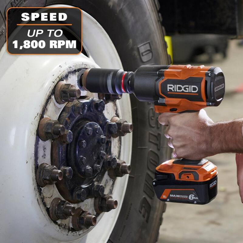 Llave de impacto de alto torque inalámbrica sin escobillas RIDGID de 18V 3/4 in (sólo herramienta) - R86312B