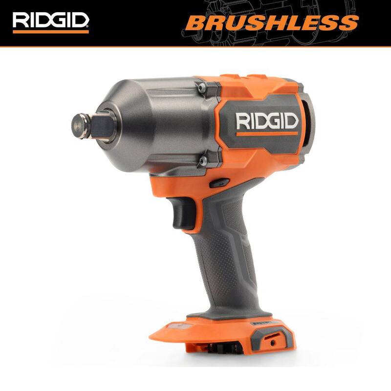 Llave de impacto de alto torque inalámbrica sin escobillas RIDGID de 18V 3/4 in (sólo herramienta) - R86312B