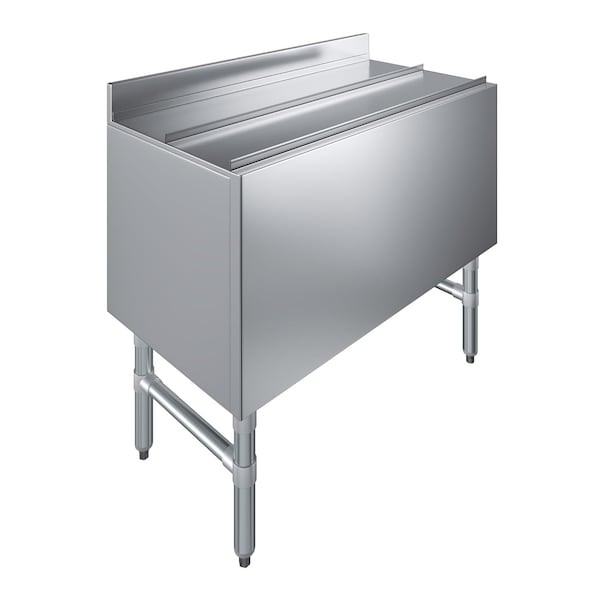 Amgood 18.5in x 36in. 33in. Stainless Steel Ice Chest with Sliding Lid. Large Ice Bin, NSF - ICE BIN FSIB-183615-Z