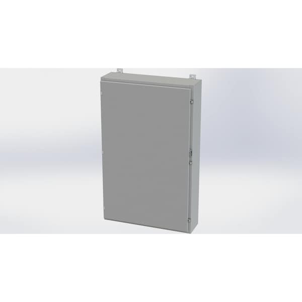 Saginaw Control & Engineering Carbon Steel Electrical Enclosures, 48 in H, 8 in D, 30 in W, NEMA 4, Hinged - SCE-48H3008LP
