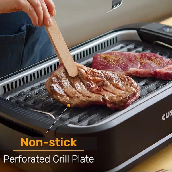 Cusimax Electric Portable Indoor Smokeless Grill-Black - CMRG-200B