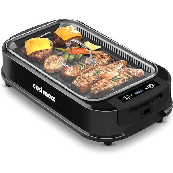 Cusimax Electric Portable Indoor Smokeless Grill-Black - CMRG-200B