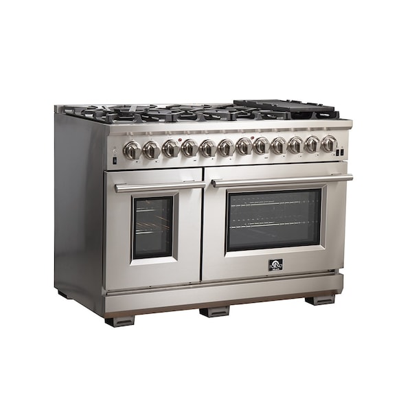 Forno Capriasca Titanium Professional 48In. Freestanding Dual Fuel Range - FFSGS6187-48