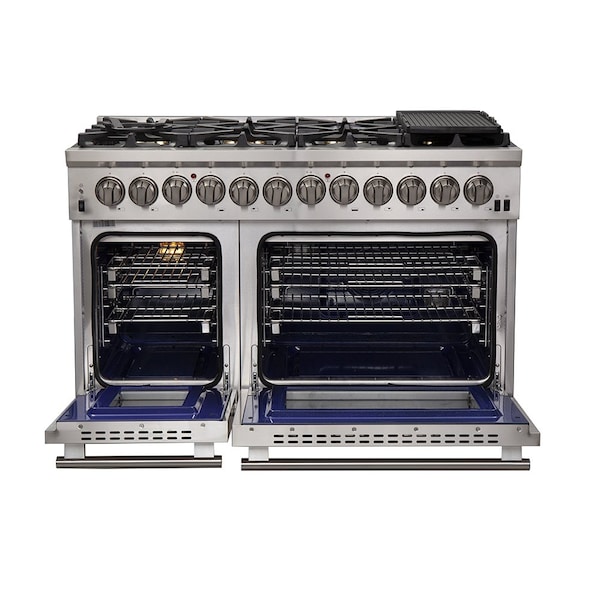 Forno Capriasca Titanium Professional 48In. Freestanding Dual Fuel Range - FFSGS6187-48