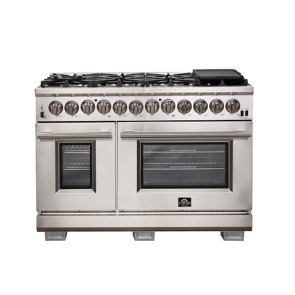 Forno Capriasca Titanium Professional 48In. Freestanding Dual Fuel Range - FFSGS6187-48