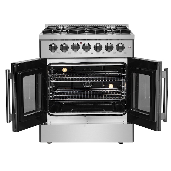 Forno Galiano 30In. Freestanding French Door Dual Fuel Range - FFSGS6356-30