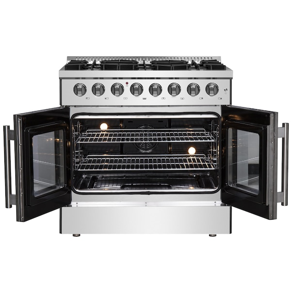 Forno Galiano 36In. Freestanding French Door Dual Fuel Range - FFSGS6356-36