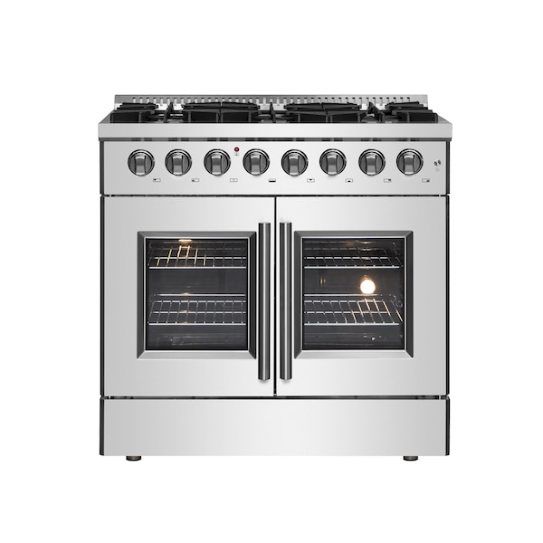 Forno Galiano 36In. Freestanding French Door Dual Fuel Range - FFSGS6356-36