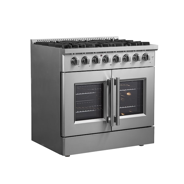 Forno Galiano 36In. Freestanding French Door Dual Fuel Range - FFSGS6356-36