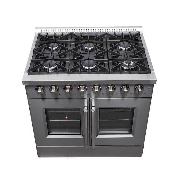 Forno Galiano 36In. Freestanding French Door Dual Fuel Range - FFSGS6356-36