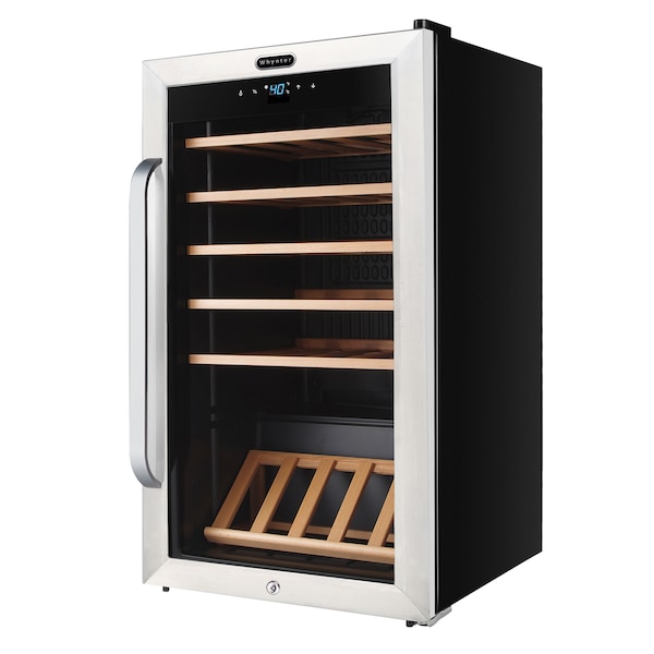 Whynter 34 Bottle Freestanding Stainless Steel Wine Refrigerator - FWC-341TS