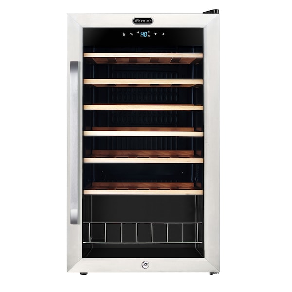 Whynter 34 Bottle Freestanding Stainless Steel Wine Refrigerator - FWC-341TS