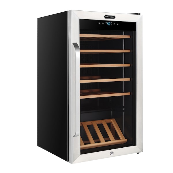 Whynter 34 Bottle Freestanding Stainless Steel Wine Refrigerator - FWC-341TS