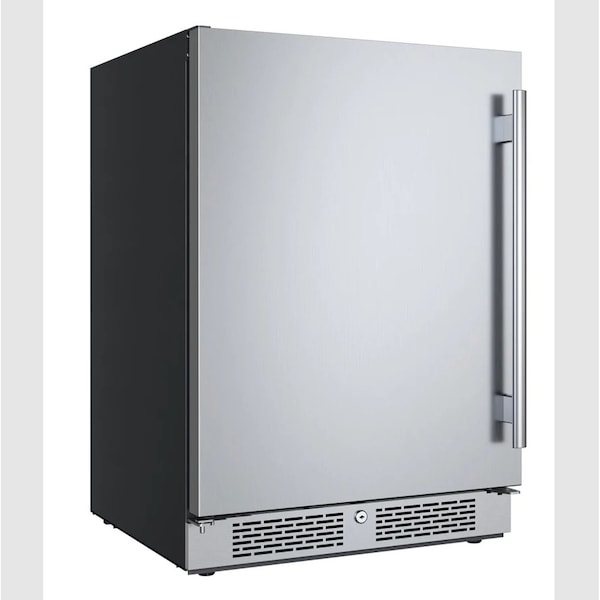 Avallon 24 Inch Wide 566 Cu Ft BuiltIn Compact Refrigerator with Left Hinge - AFR242SSLH