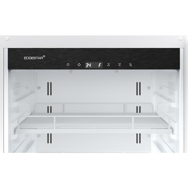 Edgestar 22 Inch Wide 101 Cu Ft Commercial Beverage Merchandiser W Temperature Alarm and Reversible Door - VBM101SS